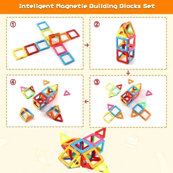 Upgraded Magnetic Blocks Tough Building Tiles STEM Toys - Image 5
