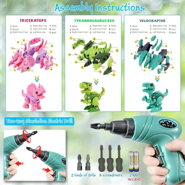 Take Apart Dinosaur Toys Building Construction Sets - Image 11