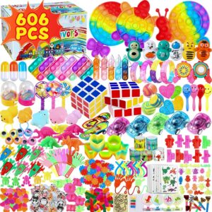 606 Pieces (37 Types) Fidget Toys Party Pack Goodie Bag Stuffers for Kids