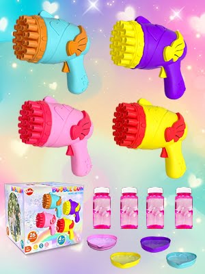 Bubble Machine Gun for Kids age 3 4 5 6 7 8 year old